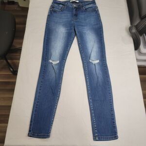 Kancan Skinny Jeans (Size 7/27) Distressed Knees